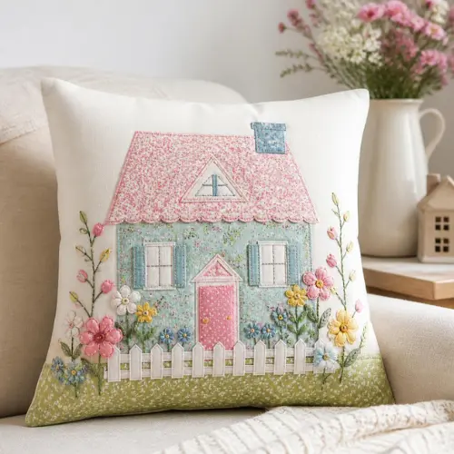 House Pillow Applique