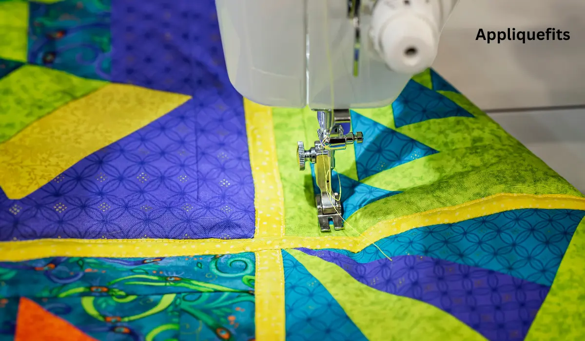 Rag quilt with batting showing exposed seams and frayed edges after washing