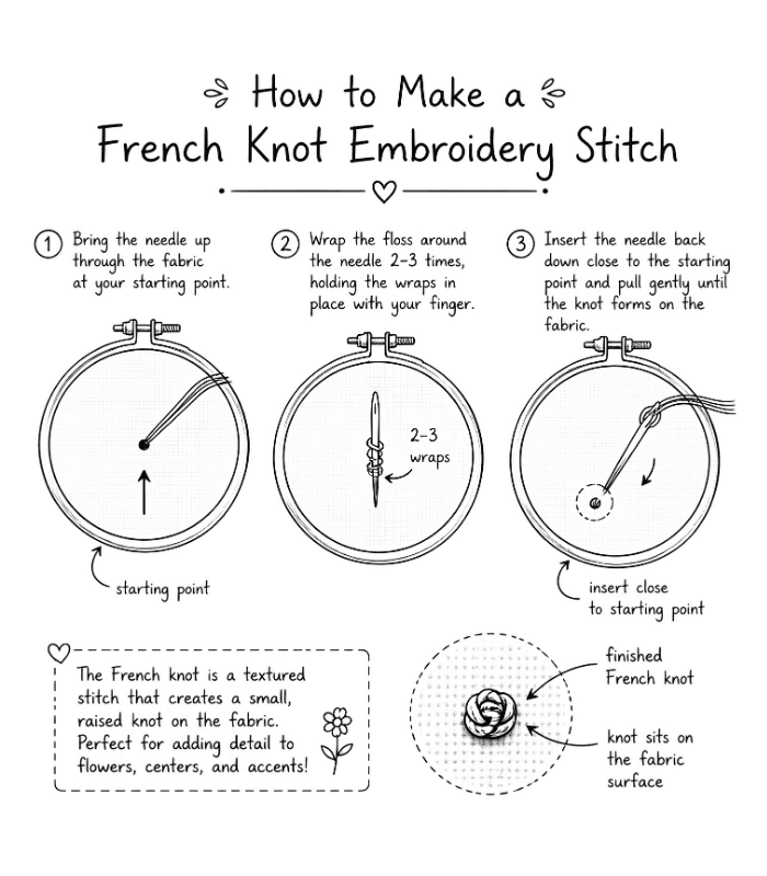 French Knot Embroidery Tutorial