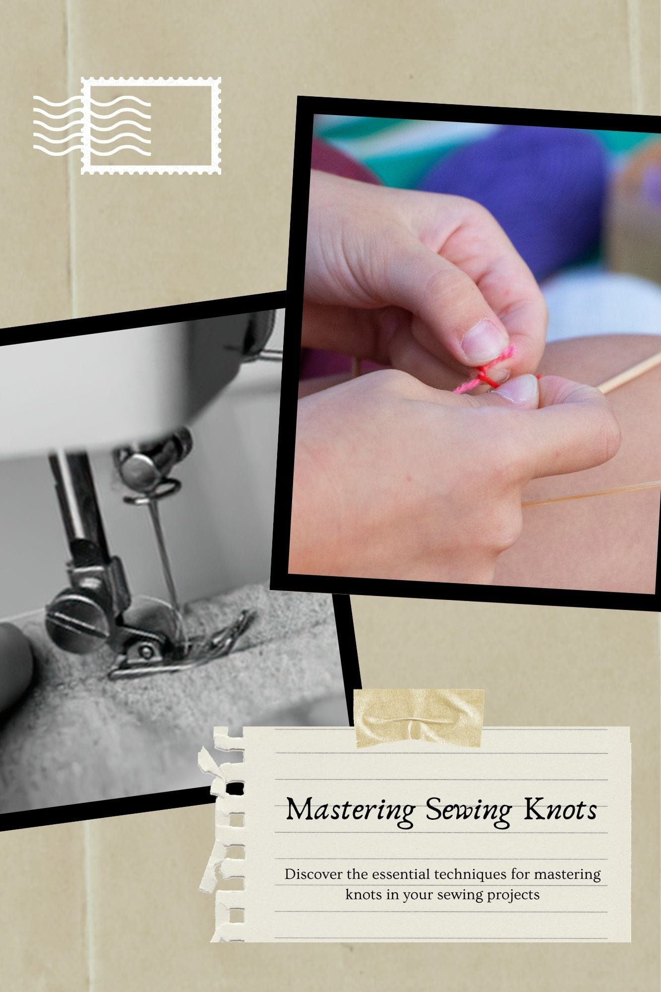 How to tie a sewing knot
