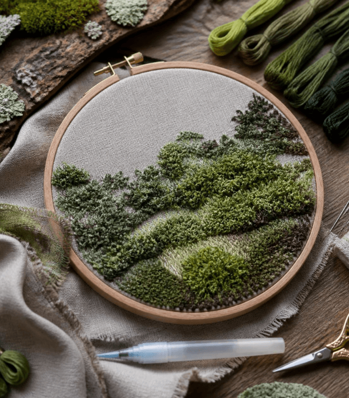 embroidery moss full tutorial