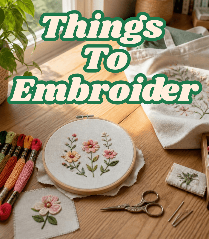 Things to embroidery
