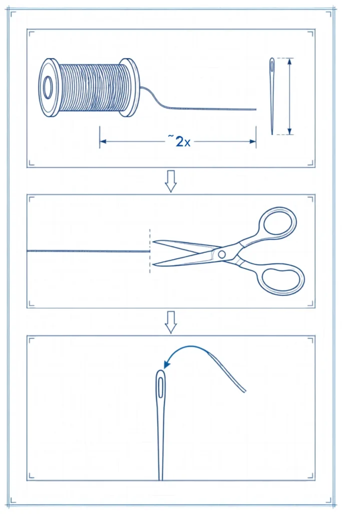 Sew a Button by Hand — Step 1