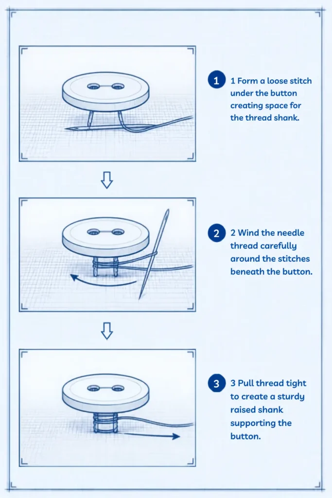 Sew a Button by Hand — Step 5