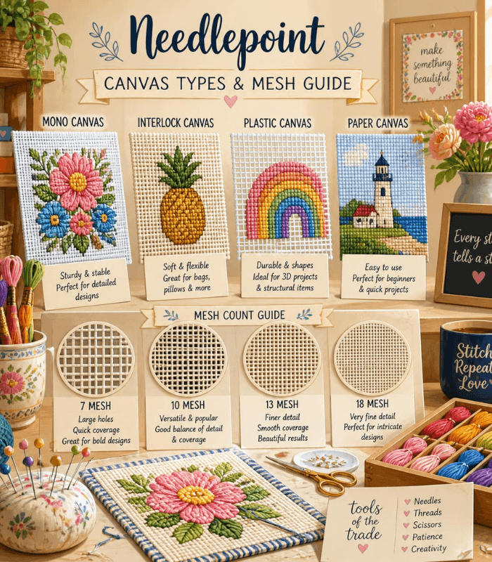 Needlepoint Canvas Types