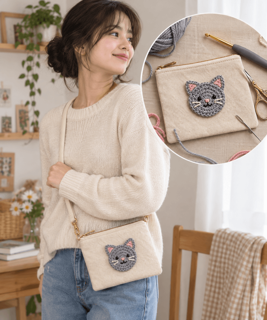 Cozy Crochet Cat Pouch